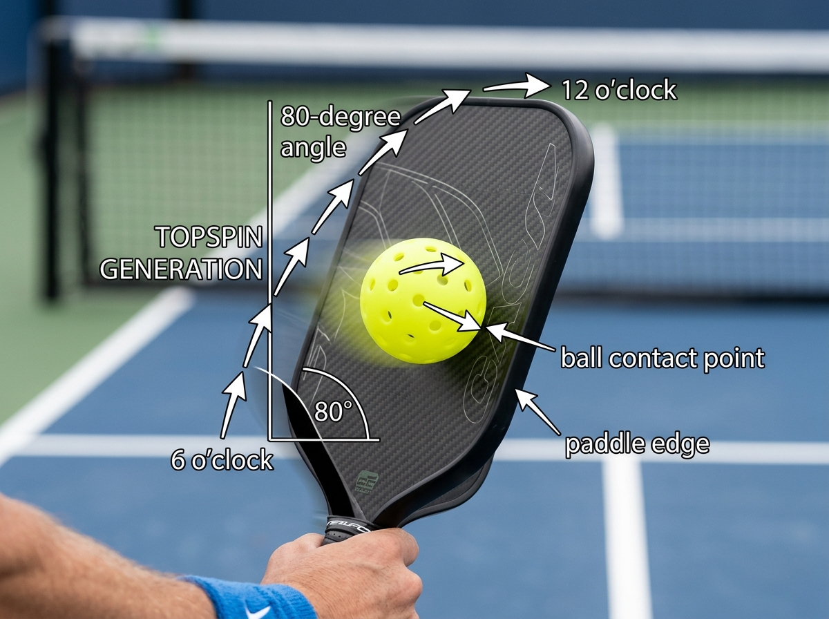 Điểm tiếp xúc bóng 6h-12h và ma sát tiếp tuyến cú Roll Volley